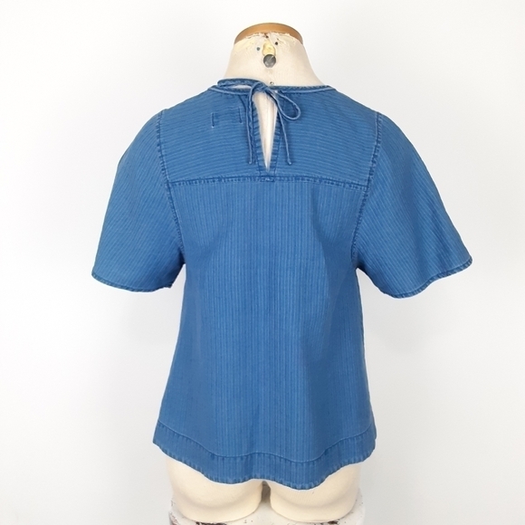 J. Crew Chambray Blouse Size XS - Picture 5 of 10